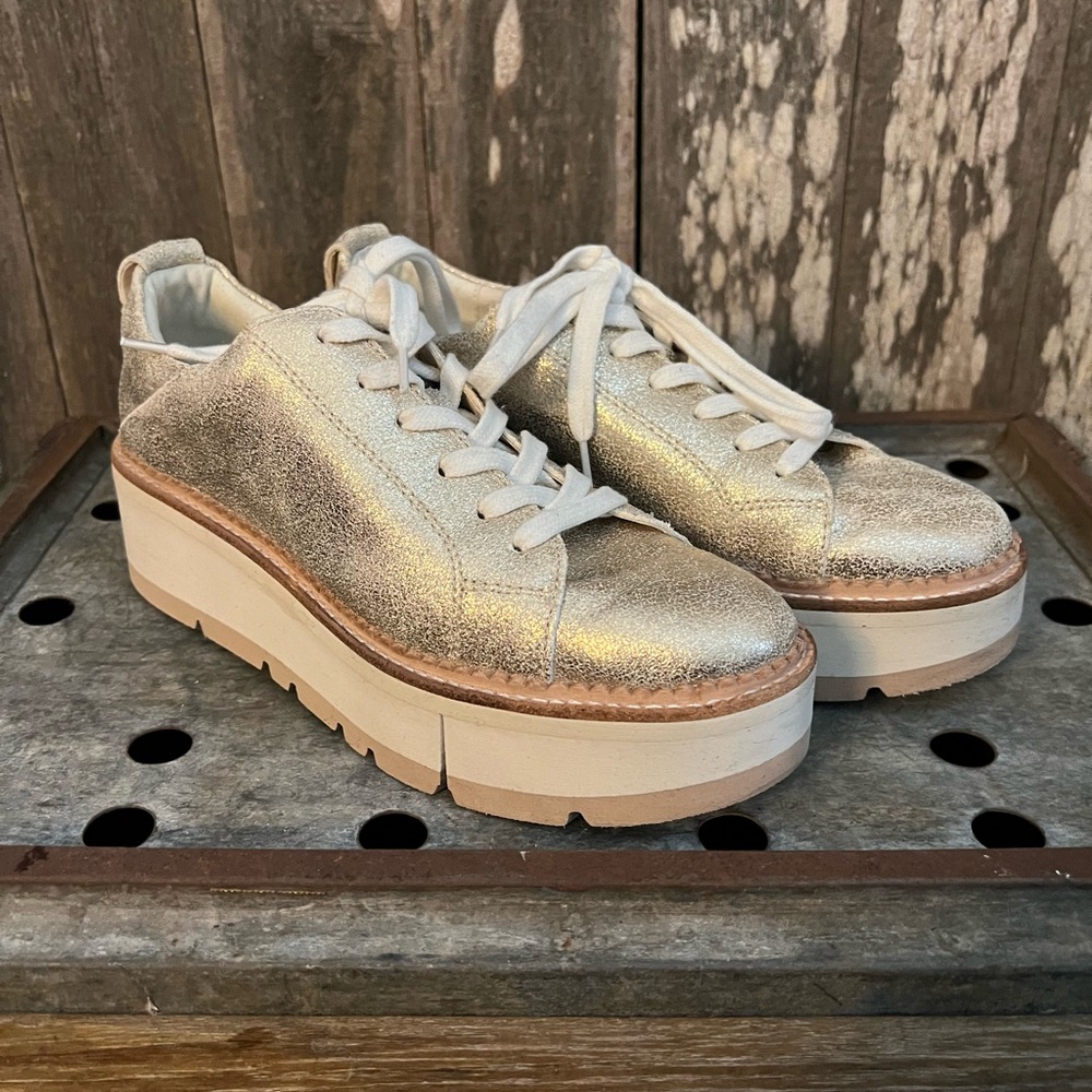 Dolce Vita Gold Platform Sneakers- 7.5